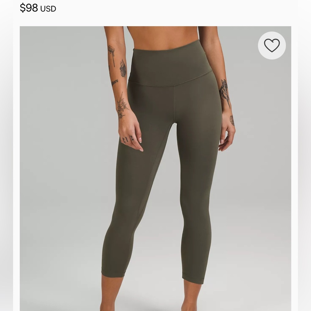 Green lululemon leggings in green size 4. Rarely used